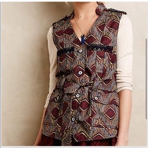 Anthropology Elevenses Geo Safari Vest in size small